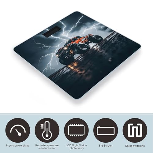 Báscula digital Monster Truck Black Sky Roar 400 lb miniatura 3