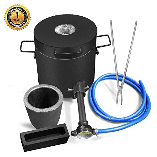 FASTTOBUY 6 KG Propane Melting Furnace Kit w Graphite Crucible and Tongs 1300°C