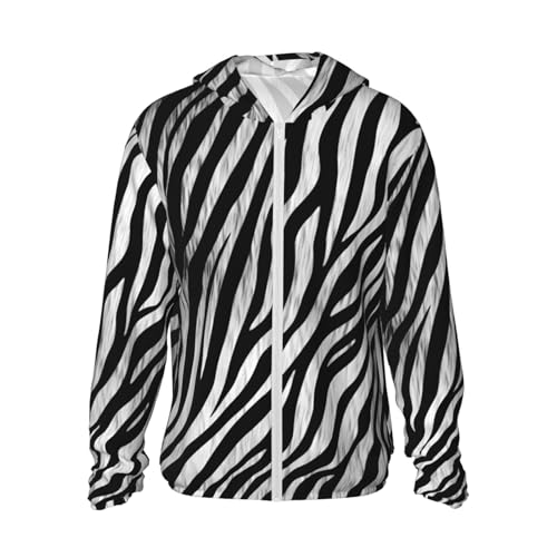 Veste de soleil zèbre homme pour la plage et randonnée UPF 50+