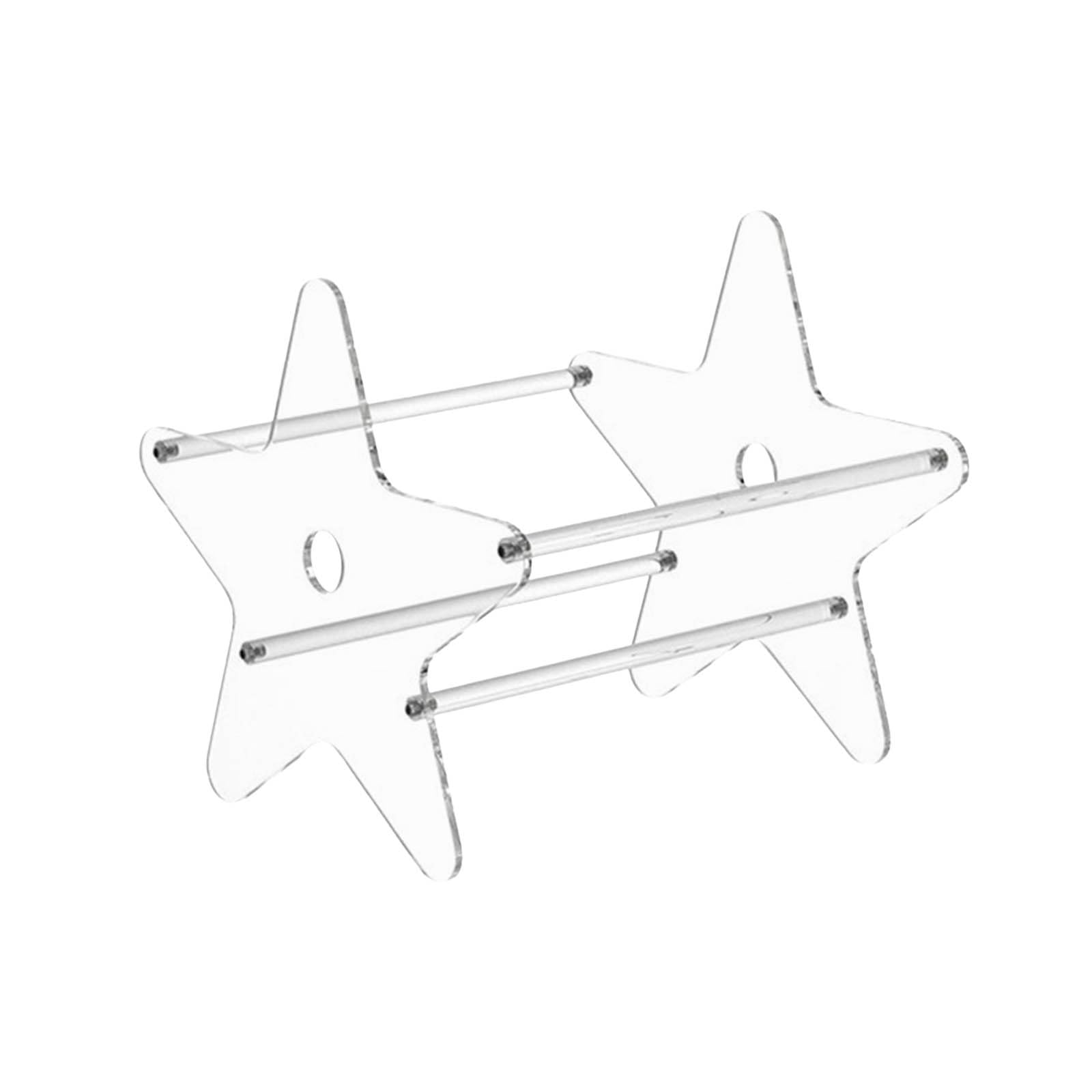 Soporte de acrílico KYm318 con forma de estrella para almacenamiento prémium de vinilos