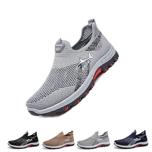Jar-V Cooling Comfort Sneaker, Slip-on Breathable Mesh Soft-Soled Men's Orthopedic Shoes,Summer Casual Walking Shoes