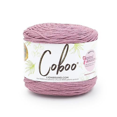 Image of Lion Brand Yarn, Coboo Cotton Blend Crochet Yarn, Plume, Purple, 1 Pack