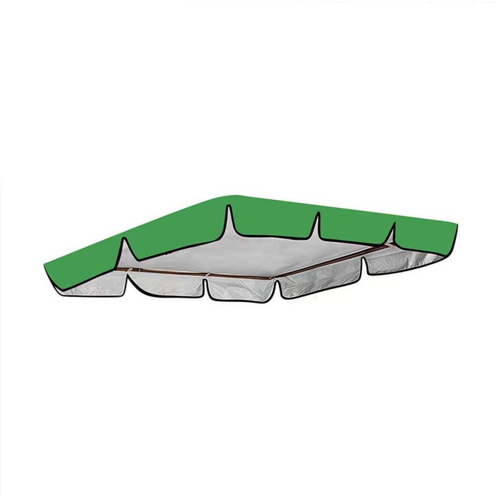 WJJKJH Swing Canopy Replacement Cover, 210D Oxford Cloth Waterproof Patio Swing Canopy Top Cover, UV Resistant Garden Porch Swing Roof For 2-3 Seat(Green,420D：195 * 125 * 15cm)