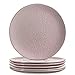 Produktbild Leonardo Matera Keramik-Teller 6-er Set, spülmaschinengeeignete Speise-Teller, Essteller mit Glasur, 6 runde Steingut-Teller, Ø 27 cm, rosa, 018571
