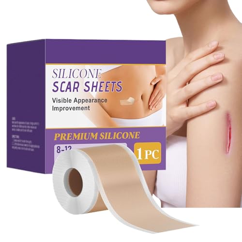 Parches de silicona para cicatrices, cinta opaca para cicatrices de silicona – Banda abdominal, cuidado diario doméstico para adultos y hombres, corte de cesárea abdominal queloide y relieves