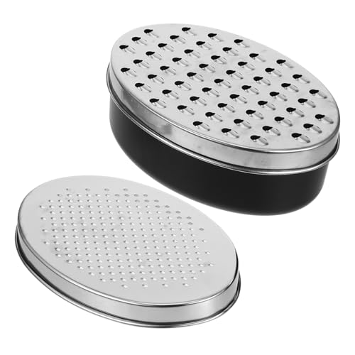 Set de ralladores de acero inoxidable con contenedor plástico miniatura 1