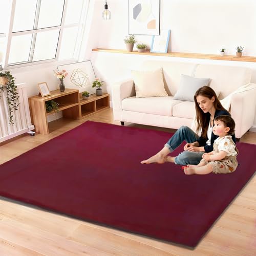 Lrisveana Tappetino per Gattonare 2CM Tappeto da Gioco per Bambini Tappeto di Velluto Corallo Ispessimento per Bambini Coperta strisciante Tappeto Morbido per Bambini Tatami Tappetino 120 x 250 cm