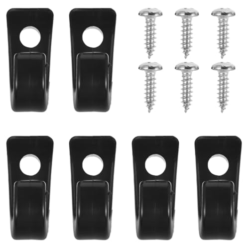 balacoo Outdoor Canoe J-Type Hooks 6-Pack Lightweight Kayak Accessories with Screws Multi-Function Bungee Tie Down Replacement for Kayak and Canoe Gear