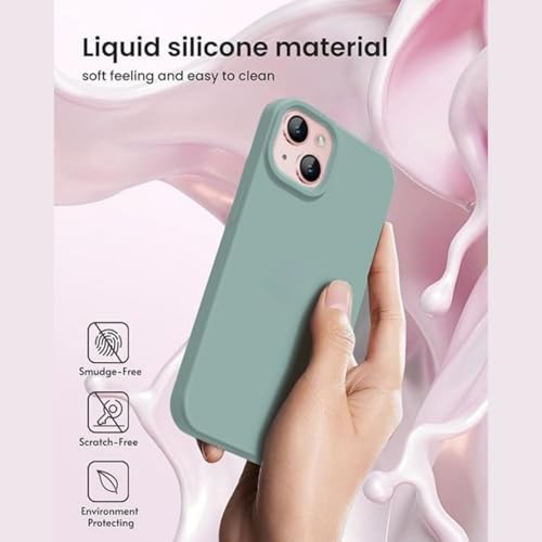 Image of Premium Liquid Silicone Case for iPhone 11 - Slim Full Body Protective Back Cover with Soft Microfiber Lining, Anti-Slip Grip Scratch Resistant Phone Case(Mint Green)
