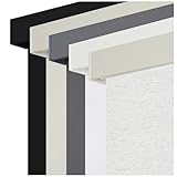 SUNOFF Cordless Blackout Roller Shades Blinds for Windows Free-Stop,Pull Down Room Darkening with Valance,Thermal Insulated Woven Fabric Window Door Blinds for Home,Office,Linen 20' W x 72' H