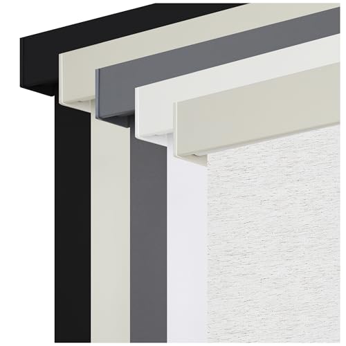 SUNOFF Cordless Blackout Roller Shades Blinds for Windows Free-Stop,Pull Down Room Darkening with Valance,Thermal Insulated Woven Fabric Window Door Blinds for Home,Office,Linen 34