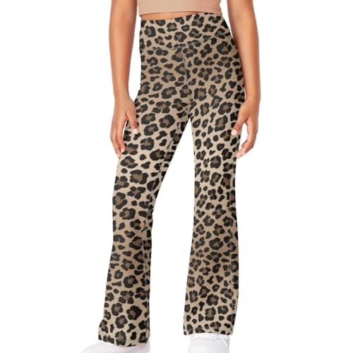 Kids Flare Pants Youth Yoga Dance High Waist Girls Bootcut Sweatpants3