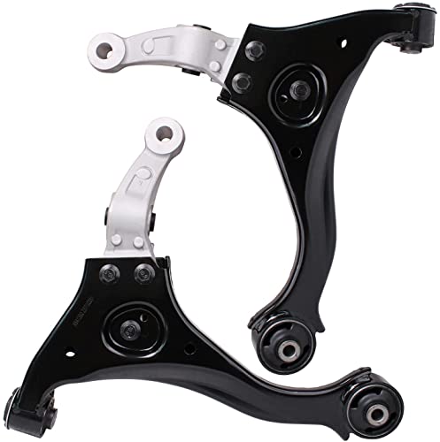 Image of Detroit Axle - Front 4pc Control Arms Ball Joints for 06-10 Hyundai Sonata 2006 2007 2008 2009 2010, 2 Lower Control Arms 2 Lower Ball Joints Assembly Replacement