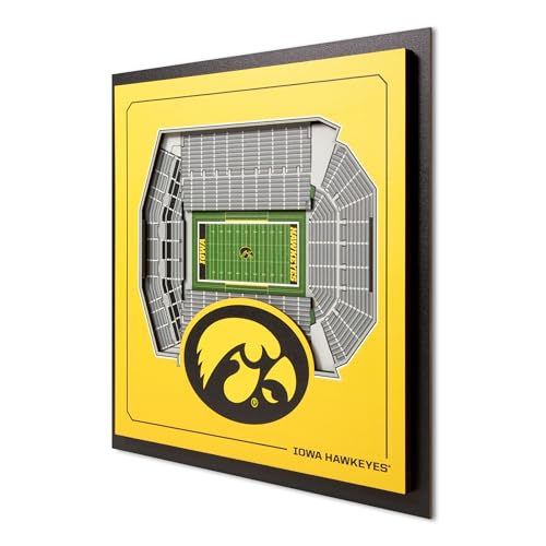 Image of YouTheFan Officially-licensed NCAA Stadium Series 3D Wall Art - multi-layer team stadium replica, detailed sports fan gift, indoor decor