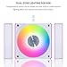 Lian Li UNI Fan CL120 ARGB 120mm PWM Fans - Triple Pack (Reverse Blade) - 2.4 GHz Wireless Signal RGB & PC Case Fans Control - Daisy-Chain - Controller Included and Required - White (12RCL1W3W)