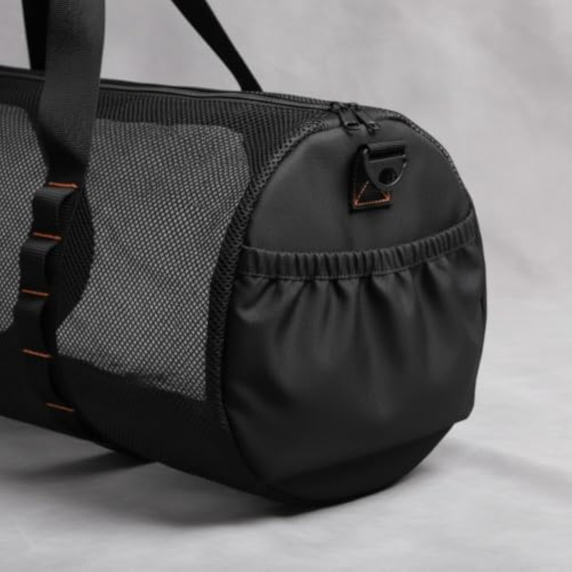 Cylindrical Mesh Swim and Travel Bag, Black