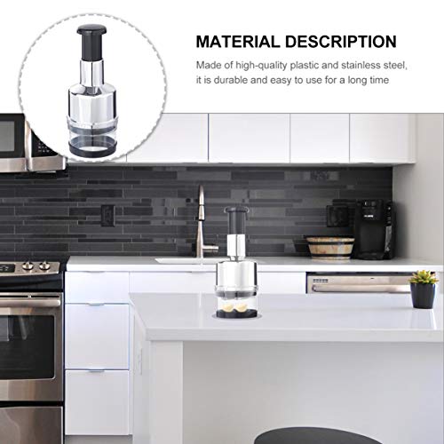 Triturador de alho de aço inoxidável com recipiente, espremedor de gengibre, espremedor de vegetais