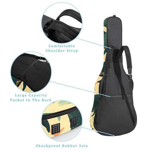 Housse guitare basse imperméable 104,3 cm double bandoulière - 3