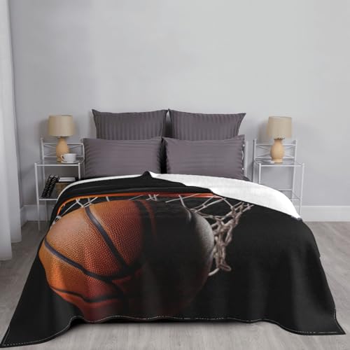 Couverture lit flanelle basket-ball de qualité supérieure douce