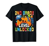 2nd Second Grade Level Unlocked Video Game Back To School T-Shirt