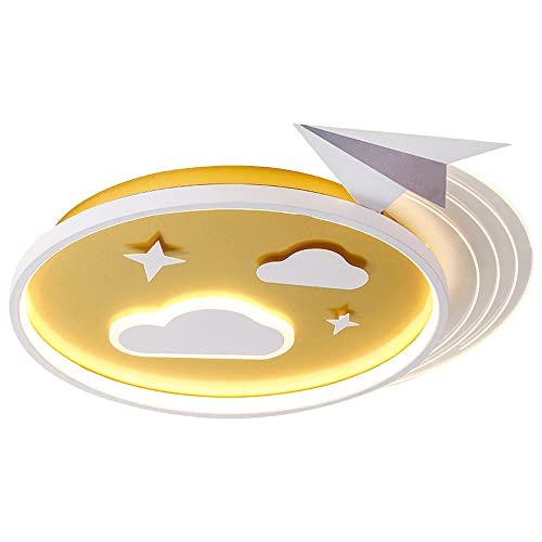 Plafonnier LED dimmable trois couleurs en forme d'avion créatif - 2