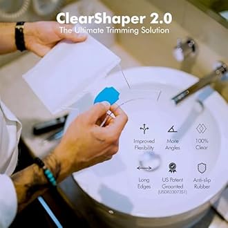Aberlite ClearShaper 3.0 - Beard Shaper Kit w/Two Barber Pencils - Premium Shaping Tool - 100% Clear | Many Styles - The Ultimate Beard/Hair Lineup (US Patent) - Stencil Guide Template Outliner