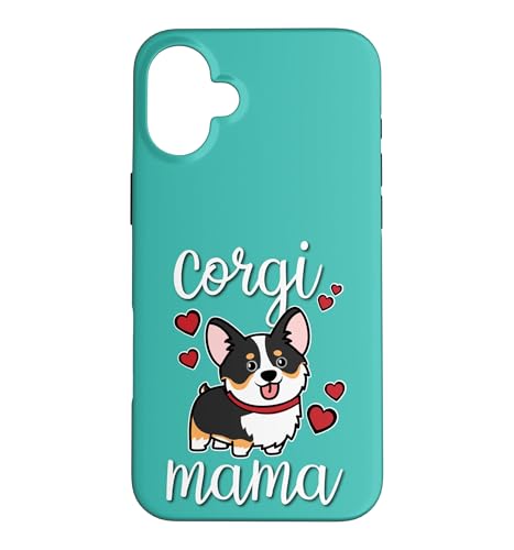 Womens Girls Kawaii Mama Mom Black Tricolor Corgi Lover �X�}�z�P�[�X iPhone 16 Plus �p