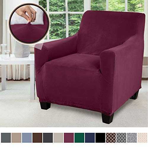Gorilla Grip Original Fitted Velvet 1 Piece Chair Protector for Seat Width up