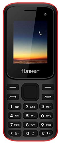 Moviles Basicos Funker F2 Classic Teléfono Móvil con Teclado cómodo y manejo Sencillo Dual SIM Bluetooth Cámara y Radio FM, Negro y Rojo