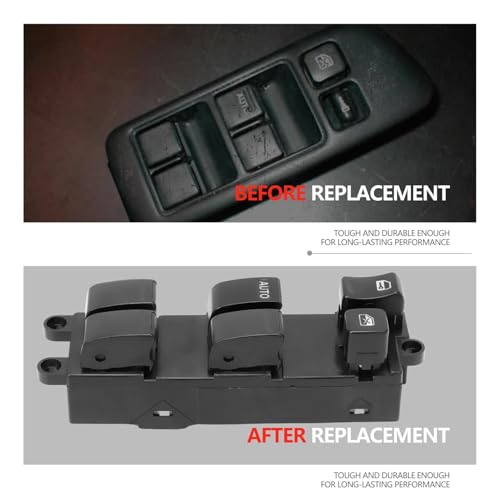 Image of Left Master Window Switch for Altima 2002 2003 2004 2005 2006 16+3 Pins Drivers Side Window Switch with Only Driver Auto Down 54018J005