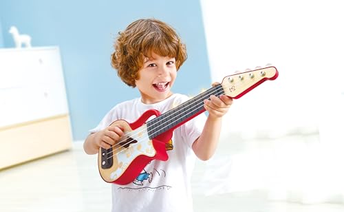 Hape - Ukulele Rosso Impara Con Le Luci | Strumento Giocattolo Con Luci Guida Per Imparare A Suonare Dai 3 Anni In Su - 4