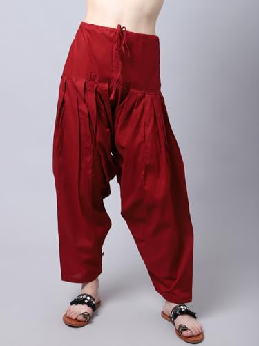 Image of Pistaa's Women's Regular Fit High Rise Combo of 3 Solid Pure Cotton Patiala Salwar