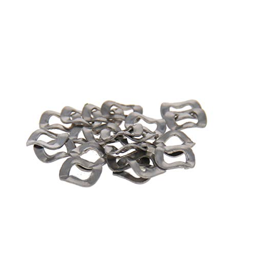 MroMax 304 Stainless Steel Wave Spring Washer-0.24" x 0.12" x 0.01"(ODxIDxT) Sealing Gasket for Screw Bolt Metallic for Home Decoration, Outdoor Construction Silver 20PCS