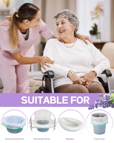 Lavender Scented Commode Liners For Bedside Commode, 120 Count_desvips.com