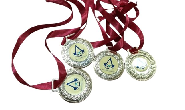 THEPRINTSHINE Persnalized Logo/Text Medal | Metal Medals Customized - Personalized Awards for Sports, Achievements, and Events (Golden) 2