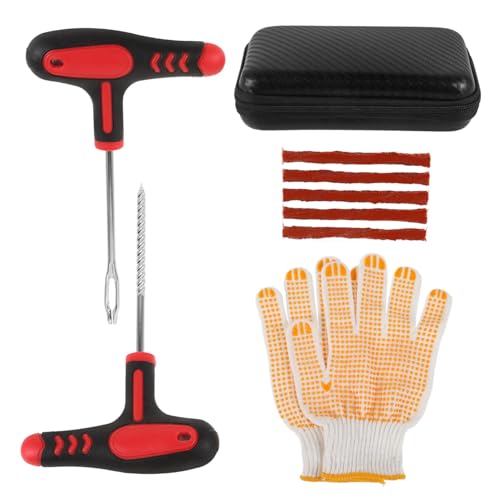 Ciieeo 1 Set Tire Plug Repair Kit for Cars Motorcycles Atvs Utvs Durable Heavy Duty Tools with Plugs Compact Portable Design for Easy Transportation and Compatibility