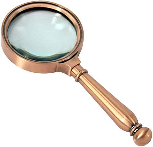 読書用拡大鏡 拡大鏡 20倍、レトロハンドル付き 高齢者の読書本 ジュエリー識別 hopeful