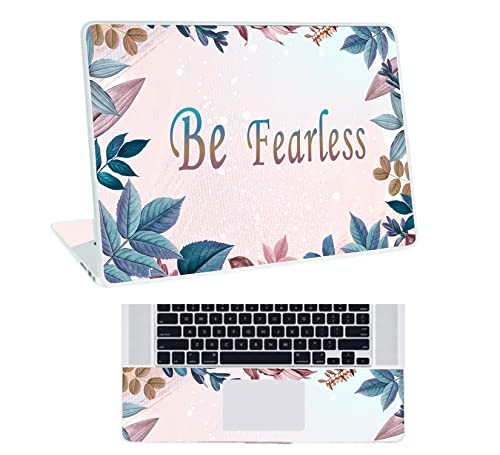 Image of Floral-D12 Top+Wrist Pad Vinyl Laptop Skin /Sticker /Cover for 17 to 17.3 Inches Laptops Laminated-Removable-HD Quality Compatible for Hp-Dell-Sony-Lenovo-Asus etc.(16.5x11 Inches)