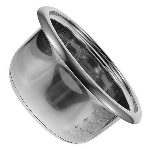 RORPOIR Doublure Cuve Inox Cuiseur Riz 25Cm Pot IntéRieur Remplacement Accessoire Cuisine RéSistant Anti-Rouille Chauffage Uniforme Facile À Nettoyer