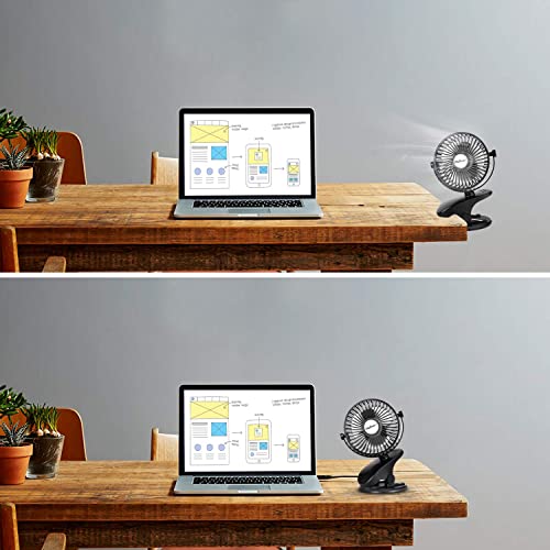 Skygenius Battery Operated Stroller Fan, Rechargeable Usb Powered Mini Clip On Desk Fan #TOP3