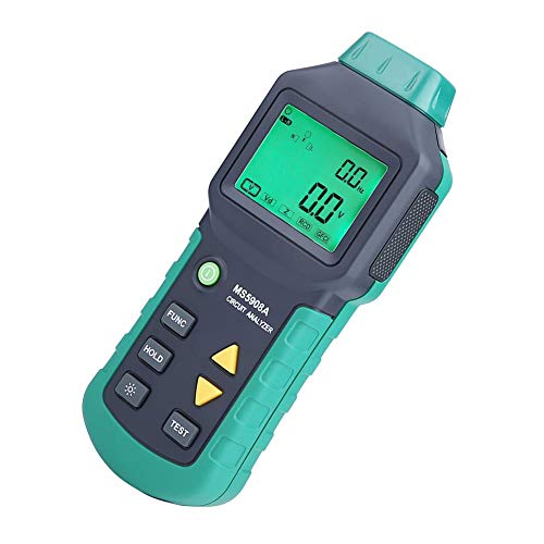 LCD Circuit Analyzer, AC100-240V RMS Circuit Analyzer Tester MS5908A/MS5908C LCD Circuit Analyzer, Voltage GFCI RCD Fault Tester (MS5908A US PLUG)