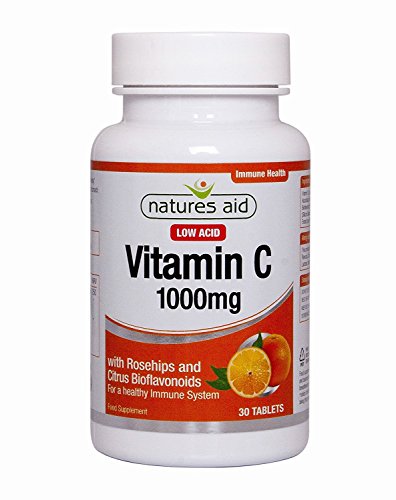 Natures Aid Vitamin C Low Acid, 1000mg, 40 Tablets - 33% Extra Free