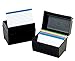 Oxford Plastic Index Card Box, 5 x 8 Inches, 500 Card Capacity, Black (01581)