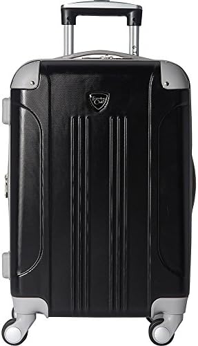 Travelers Club Modern 20" Hardside Expandable Carry-on Spinner, Black