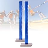 LYUCAYHQ Professionelles Trainings Hochsprungständer, 1 Paar Aluminium Hochsprungstand, 90 bis 250 cm, mit Leichtgängigen Rollen für Training und Wettkampf