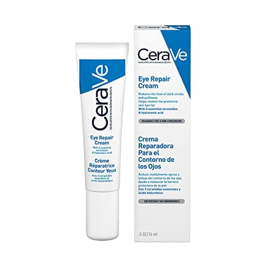 CeraVe Crema Reparadora para el Contorno de Ojos |14gr| Crema hidratante de ojos para bolsas y ojeras | Libre de fragancia