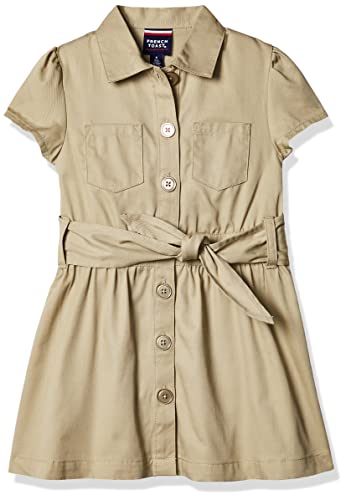 French Toast Girls' Twill Safari Shirtdress