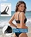 2026 Fashion Sports Swim Bra Classic Bikini Tops for Women Bathing Suits Top with Padded Crop Swimsuit Black 2XL