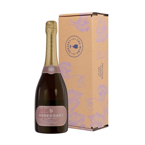 Silverhand Estate Silver Reign Rosé Sparkling Rosé Wine 100% Pinot Noir Sparkling Wine of England Fresh & Fruity Vegan & Organic Perfect for Celebrations 75cl Bottle