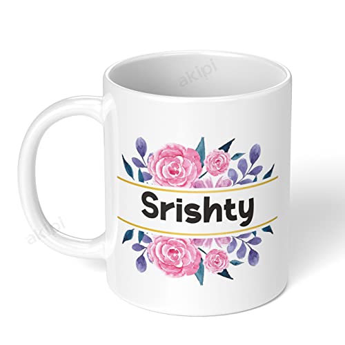Image of Customized Ceramic Mug With Personalized Name And Initial 11Oz Coffee /Tea Cup Arm577, 325 ML